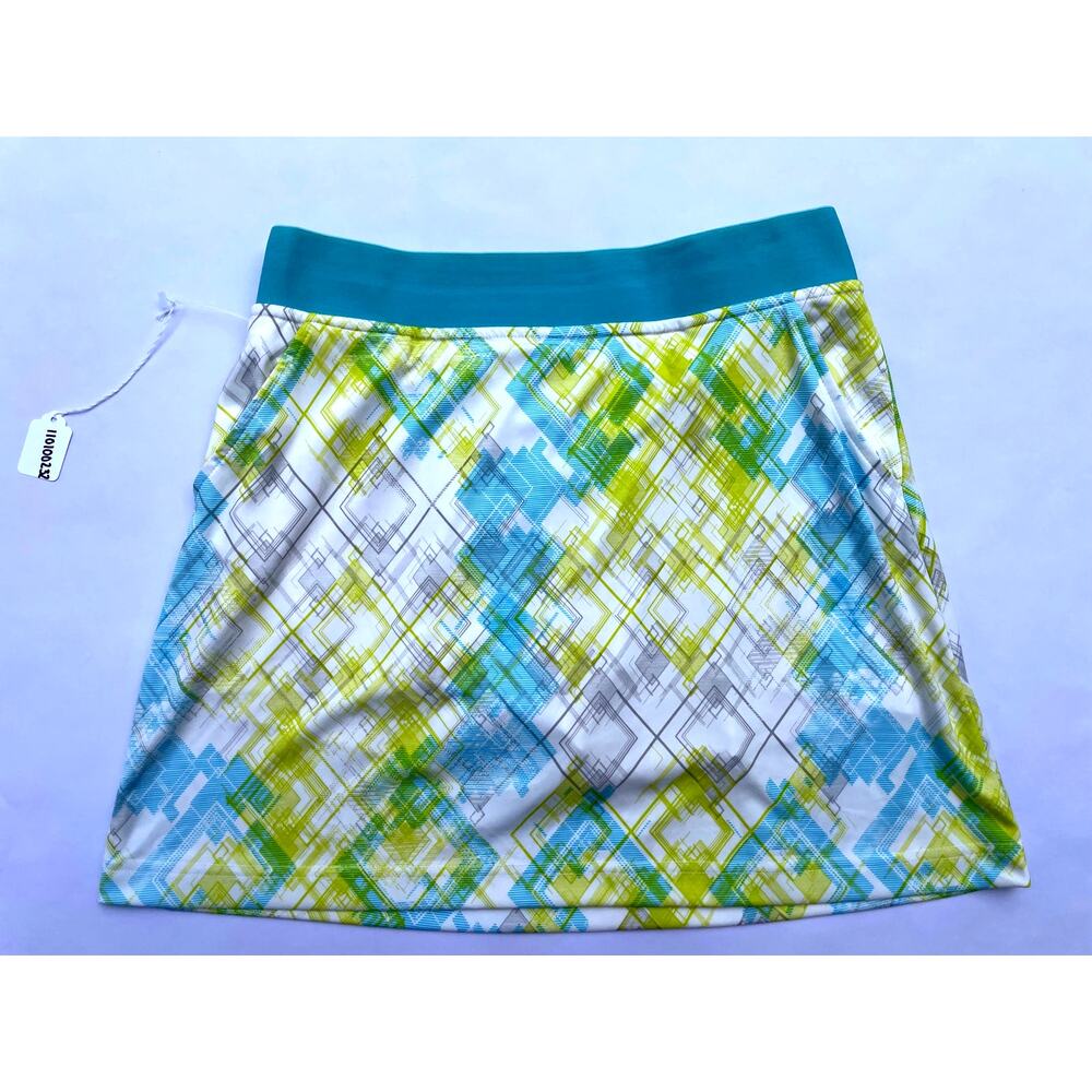 CALLAWAY OPTI DRI GOLF SKORT, SIZE M, STRETCH, MULTI COLORED